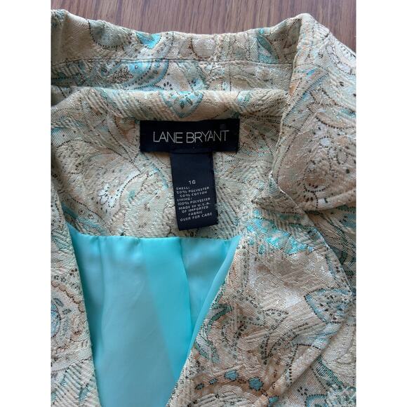 Vintage Paisley Cropped Blazer with Silver Buttons Quiet Luxury - Picture 2 of 5